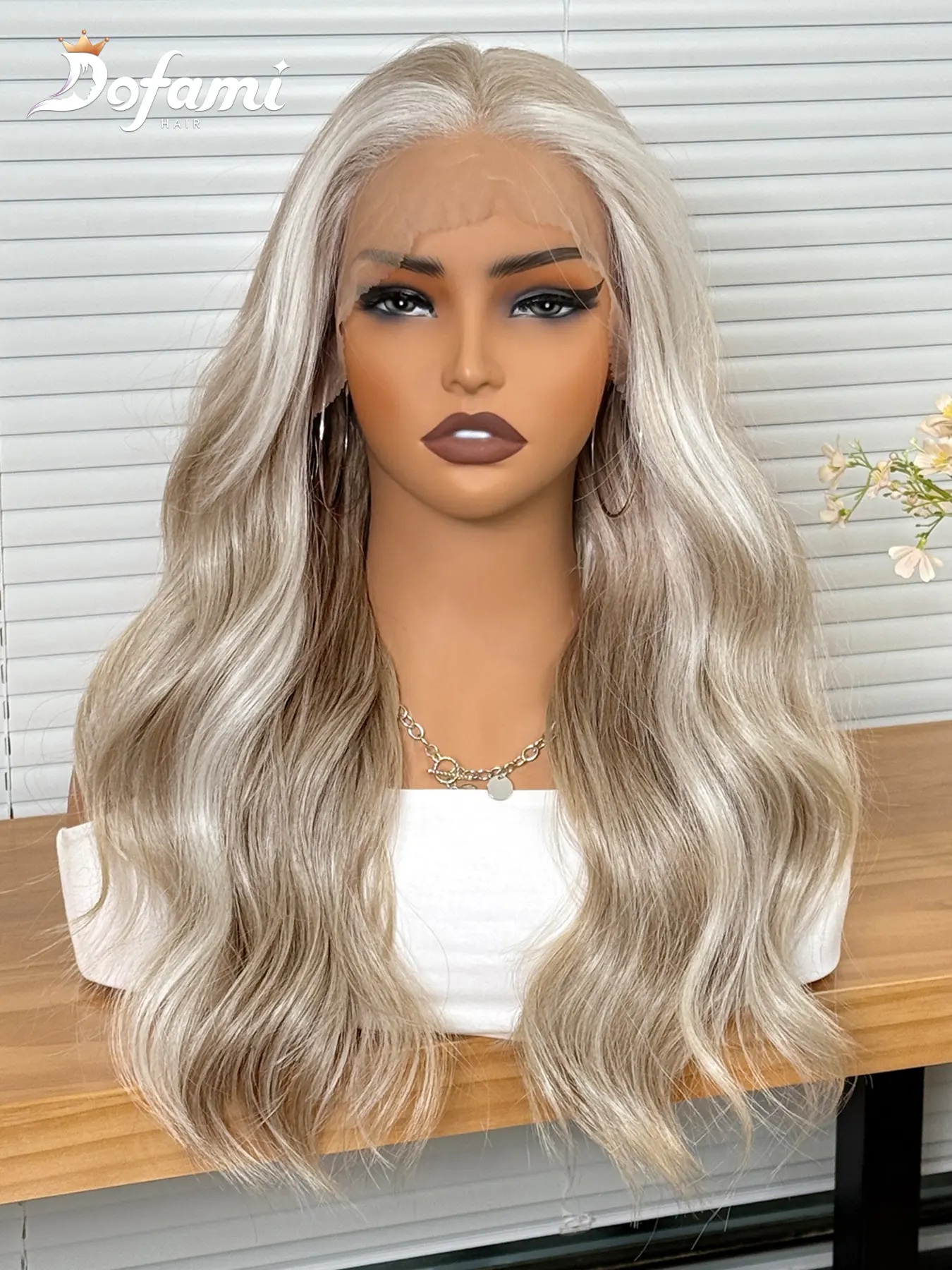 13x6 Pre-Cut Lace Highlights Curly Hair Wig, Natural Comfortable Fit for All Ages, Lightweight Fluffy Style, Versatile Hairstyle