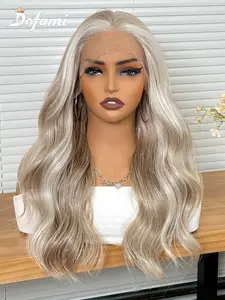 13x6 Pre-Cut Lace Highlights Curly Hair Wig, Natural Comfortable Fit for All Ages, Lightweight Fluffy Style, Versatile Hairstyle