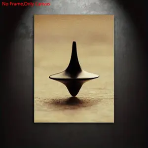 1 piece/set of frameless canvas painting print poster, classic realistic art, Inception totem spinning top, perfect gift for movie fans, ideal gift for bedroom, living room, kitchen, dormitory corridor, mural, wall decoration, room decoration
