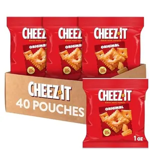Cheez-It Cheese Crackers, Baked Snack Crackers, Lunch Snacks, Original (40 Packs)