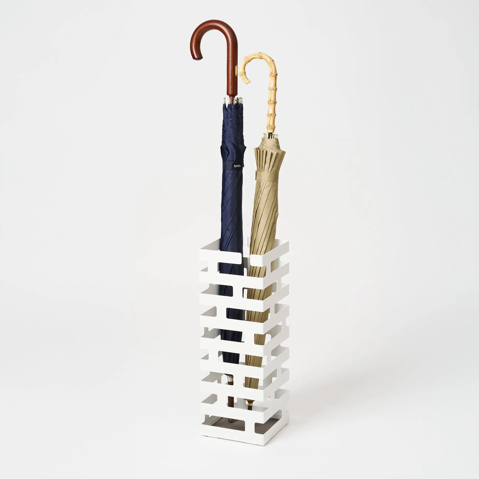 Steel Square Brick-Style Modern Umbrella Stand, Non-Slip Entryway Decor Home Organizer, Keeps Long Umbrellas Upright Storage Holder