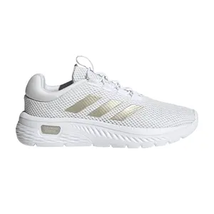 adidas Womens Cloudfoam Comfy Lace Up Sneakers Shoes Casual - Beige, White
