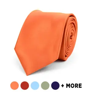 Premium Quality Men's Solid Color Tie - Stylish & Formal with Decorative Tipping