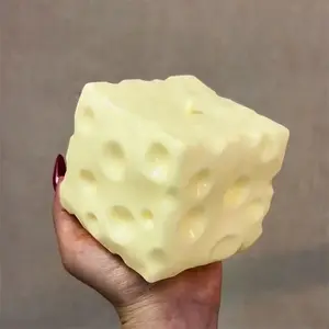 Jumbo Cheese Cube Stress Ball Big Cheese Shapeable Squeeze Ball Non-Bounce Fidget Toy ASMR Sensory Anti-Stress Festival Gift #YLL