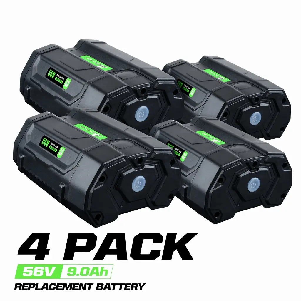 4-pack 56V MAX 9.0Ah Lithium Battery Replacement Compatible with EGO BA5600T, High Capacity Rechargeable Battery Pack