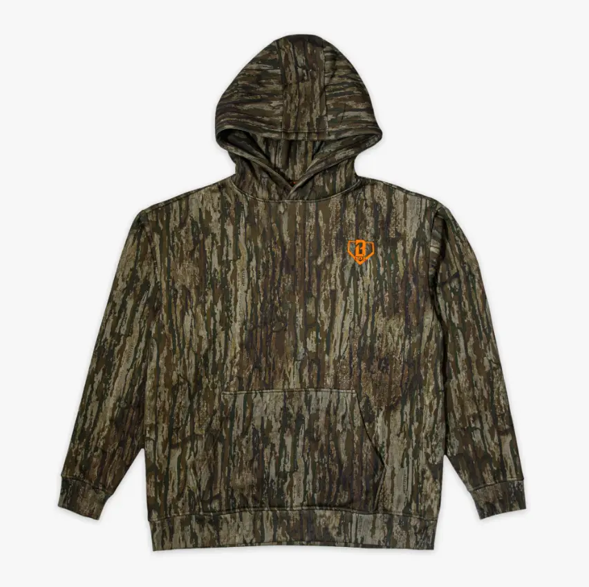 Baseball Lifestyle 101 Realtree Baseline Hoodie, BL101 Camo Pullover Hoodie, Youth & Adult Baseball Streetwear Sweatshirt
