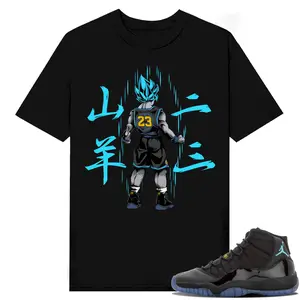 Unisex T-shirt To Match Sneakers Jordan 11 Retro Gamma - Saiyan-23. 100% Cotton for Casual Wear. Comfortable Summer Unisex T-Shirt to match Jordan Sneaker. Streetwear Style. urban outfitters