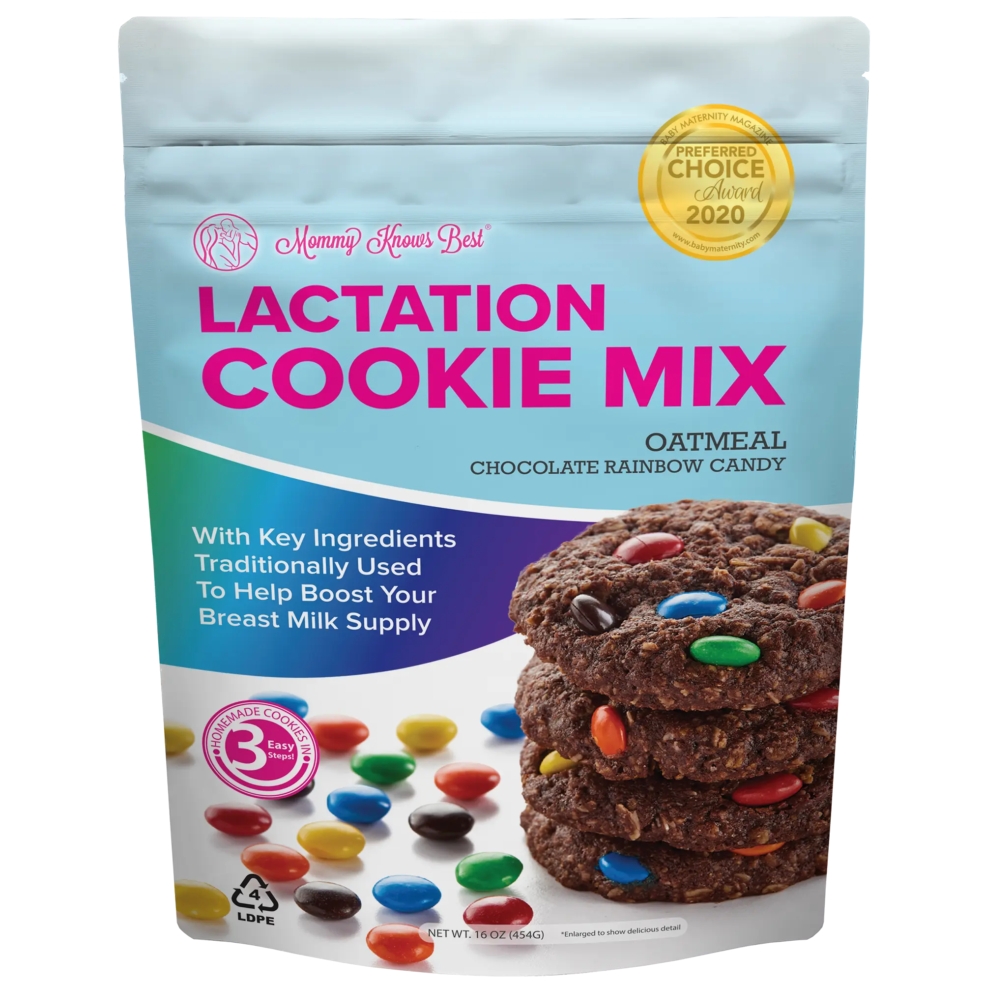 Lactation Cookie Mix made with Brewer's Yeast - Rainbow Candy - 16 oz