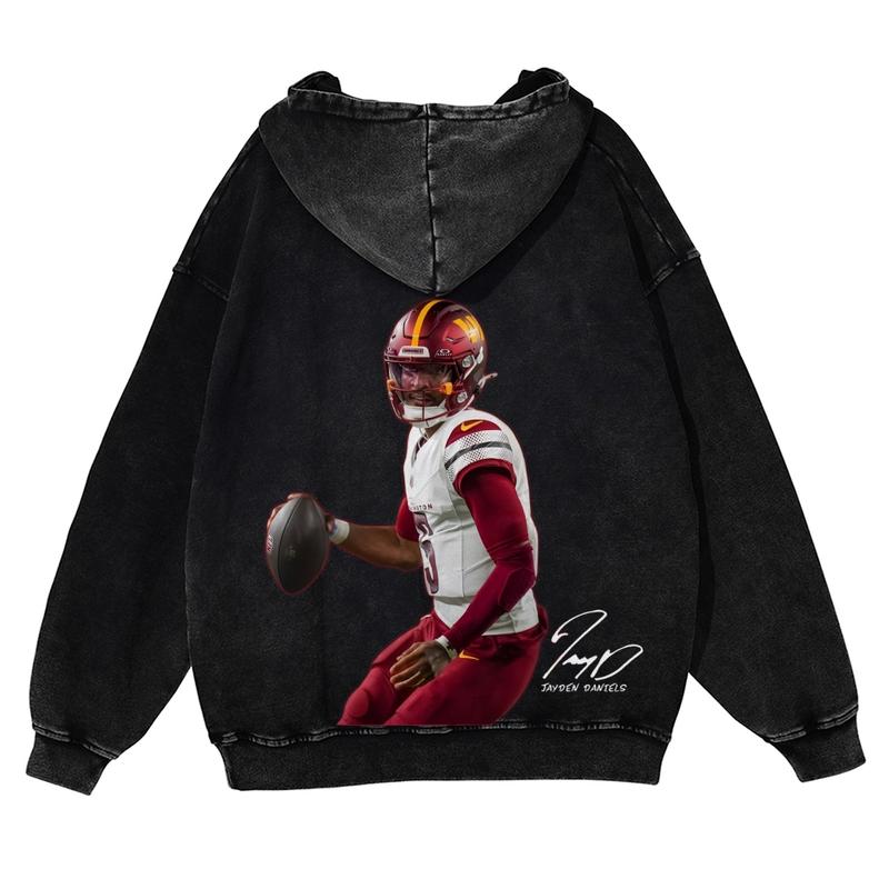 Washington Redskins Casual Washed Hoodie V2 | Pigskin Legacy Apparel, Washington Faithful Pride, Vintage Fade Hail Edition
