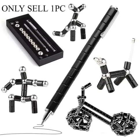 Magnetic Pen Polar Pen Creative Fun Metal Magnetic Water-Based Ink Gift Box, Unique Writing Instrument, Ideal Office & School Supplies, Stationery Writing Tools