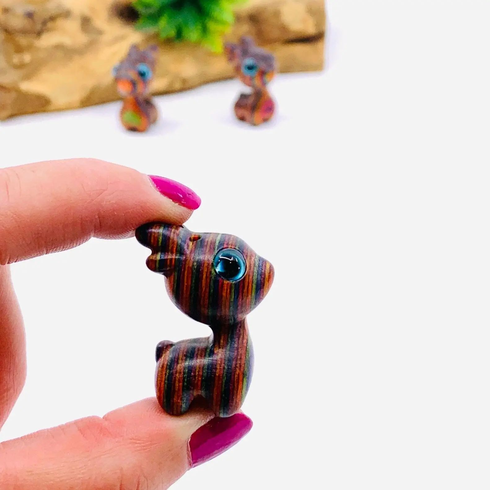 Tiny Wooden Reindeer 12