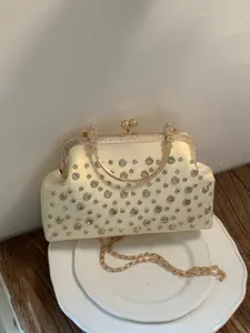 Luxurious Rhinestone Evening Satchel, Shimmering Fashion Dinner Bag, Perfect for Parties, Weddings, Graduation Dances, Women's Formal Accessory, Handbag Satchel, Bling Evening Bag, Elegant Bags
