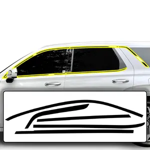 Hyundai Palisade 2020-2025 Blackout Chrome Delete Kit – Precut Side Winow Trim Skirt Gloss Black Vinyl Overlays