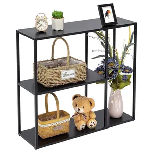 Console Table, Narrow Entryway Table, 3 Tier Metal Hallway Table, 9.8''Dx31.5''Wx29.7''H