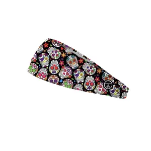 RAVEbandz The Pro - Wide Stretch Headband (Sassy Sugar Skulls)