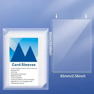Card Protection Film Card Case, 65x90mm Card Holder, Three-Inch Card Sleeve, Durable and Transparent, Ideal for Collectors