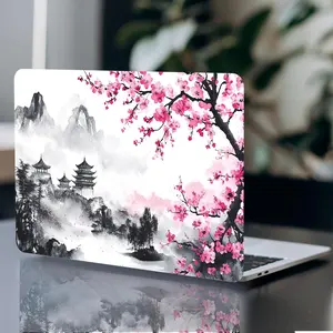 Chinese Style Landscape Pattern Laptop Skin Sticker, Waterproof & Anti-scratch Laptop Decal, Universal Laptop Cover Protector, Laptop Casing for Laptop, Car, Decorative Cover