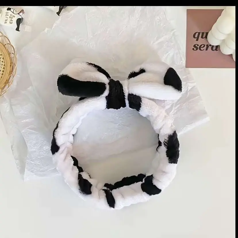 Plush cow headband Plush cow headband
