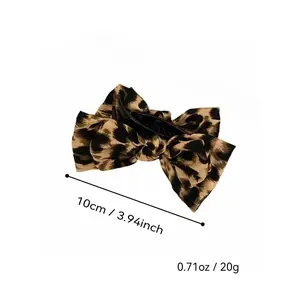 Leopard Print Bow Decor Hair Clip, Stylish Hair Accessory for Women & Girls, Casual Versatile Design, Perfect for Daily Wear, Cute Flower Hair Clip