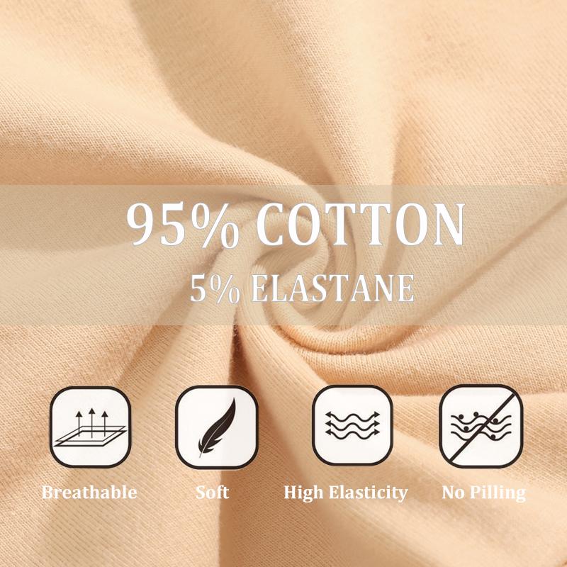 FINETOO 8 Pack Cotton Full Coverage Boyshort Underwear for Women Breathable Plain Boxer Briefs Comfy Elastic Ladies Panties