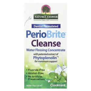 Nature's Answer PerioBrite® Cleanse, Water Flossing Concentrate, Cool Mint, 4 fl oz (120 ml)