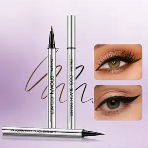 Waterproof Eyeliner Pen with Ultra-Fine Tip, 24-Hour Smudge-Proof Creamy Liner for Beginners, Gentle Vegan Cosmetic for All Skin Types