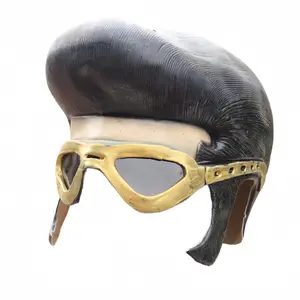 Elvis Presley-inspired half latex mask, vintage costume prop—perfect for Halloween parties and role-playing events; an ideal choice for Halloween parties. Face cover for both sides. A great gift item.