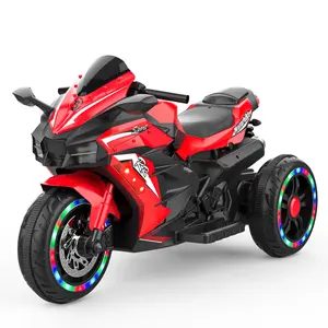 Kids Electric Motorcycle,Electric Bike for Kids,Electric Motor Bike,Battery-Powered Ride-On Toy,Kids Ride on Toys 12V Electric Motorcycle Toys for Kids with 3 Wheels, 110lbs Ride on Motorcycle W/Training 3 Wheels, LED Lights, Music