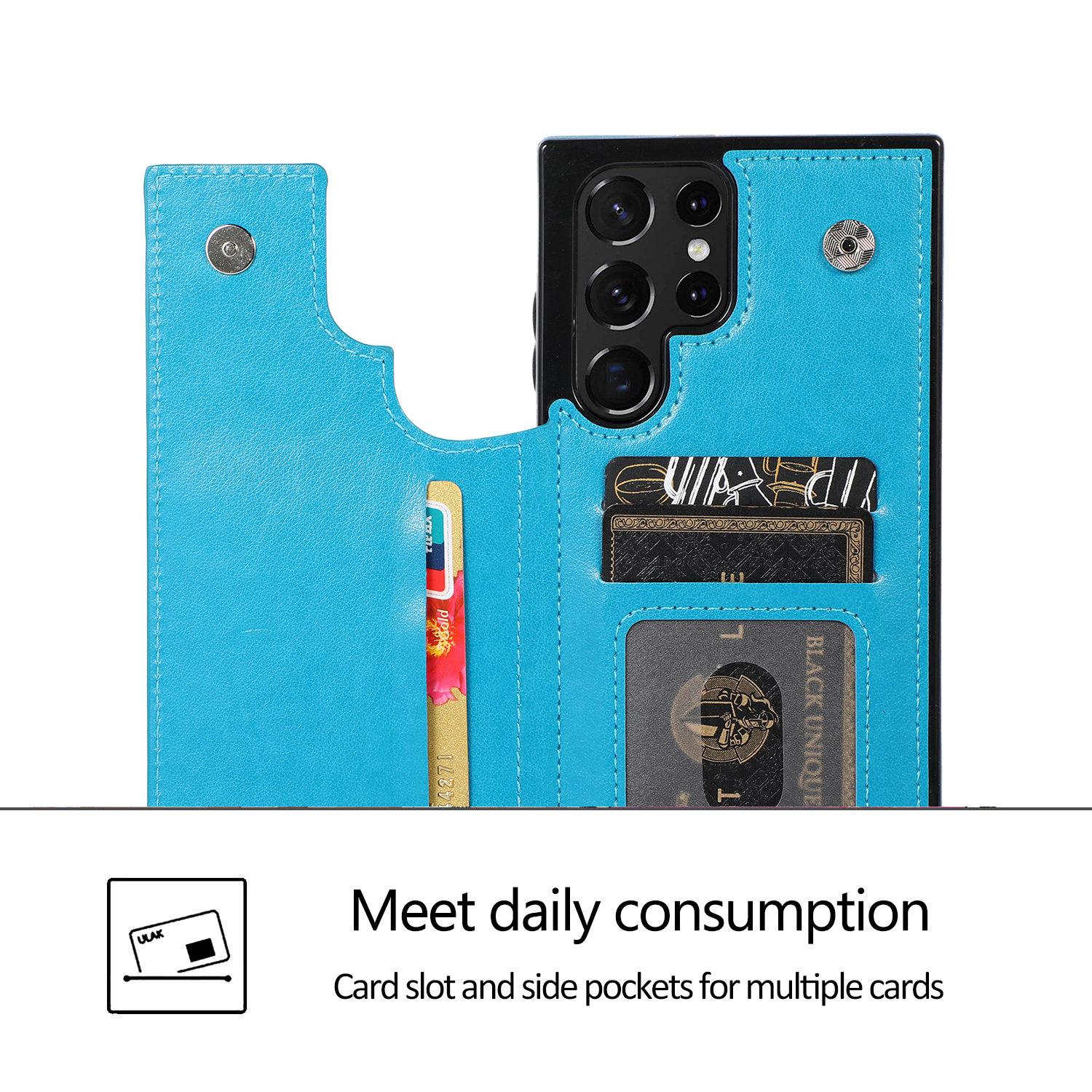 Wallet Flip Case for Samsung Galaxy S26 Ultra S25 S24 S23 S22 with Card Holder, Flower PU Leather Kickstand Protective Cover Case for Women