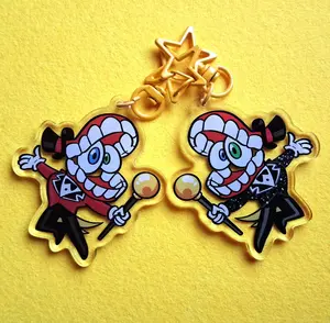 Caine Digital Circus Double-Sided Keychain Acrylic Charm - Cute Bag Charm Keychain for Keys & Backpacks, Kawaii Gift for Fans!