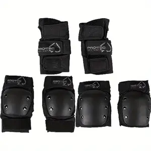 ProTec Spade Series Junior Pad Set Includes Knee Pads Elbow Pads and Wrist Guards for Skateboarding Cycling and Sports Enhanced Protection and Comfort