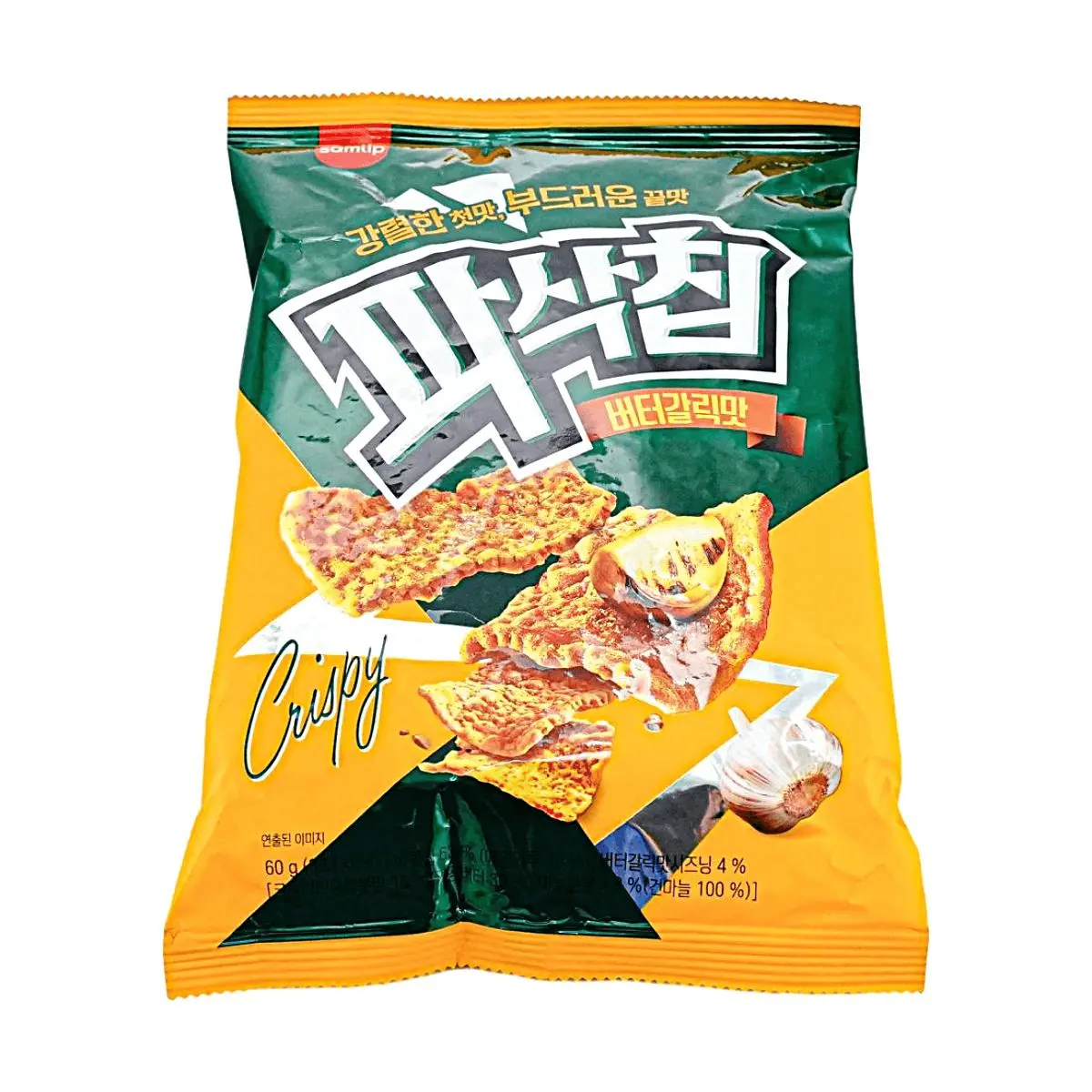 SAMLIP Korean Butter Garlic Flavored Puffed Snack 60g - Crispy & Savory Korean Snack