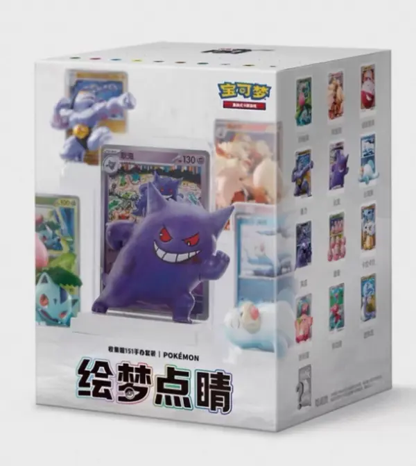 Chinese Pokémon Dream Collection 151 Figurine Set Mystery Box (13) - Anime Themed Mini Collectible Items for Collectors, Mini Figure