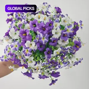 8-Pack Artificial Flowers for Home Decor, Decorative Flowers, Outdoor Fake Flowers, Mixed Color Faux Floral Arrangements, No Maintenance, All Year Round Bloom, Indoor Outdoor Use #GLOBAL PICKS