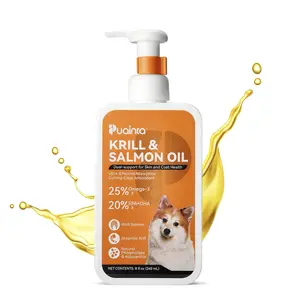 Health Supports Krill & Salmon Oil 8oz – PUAINTA Nature Oil for Dogs, Rich in Omega-3 & EPA+DHA, Supports Heart Health & Circulation, Antarctic Astaxanthin, Maintains Healthy Skin, Supports Hair, Skin, Vision & Wellness #Summervibes #petlovers
