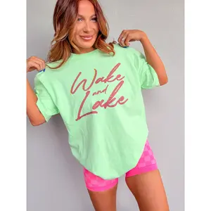 Wake And Lake Graphic Top