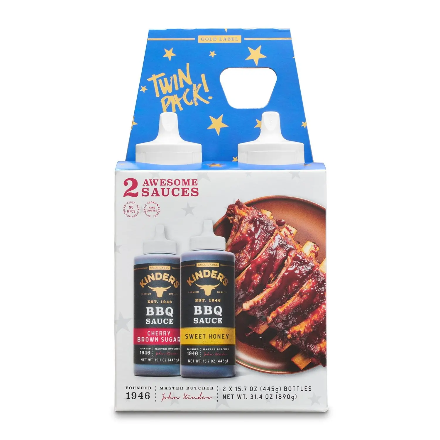Premium BBQ Sauce Variety Duo – Sweet & Smoky Gourmet Barbecue Condiment Set, 15.7 oz Bottles