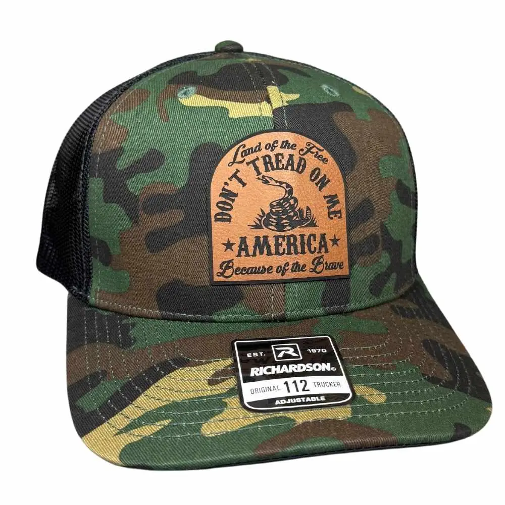 Don't Tread on Me Badge Hat, American Casual Color-Variant Hat with Custom Design, Fashion Clothes Accessory, American Hat, Color-Variant Hats
