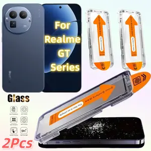 2-Pack HD Tempered Glass Screen Protector for Realme Gt Neo/neo2/neo2t/neo3/gt5/gt6/gt7/neo7 Turbo/neo7x, Ultra-Sensitive Fingerprint Unlock