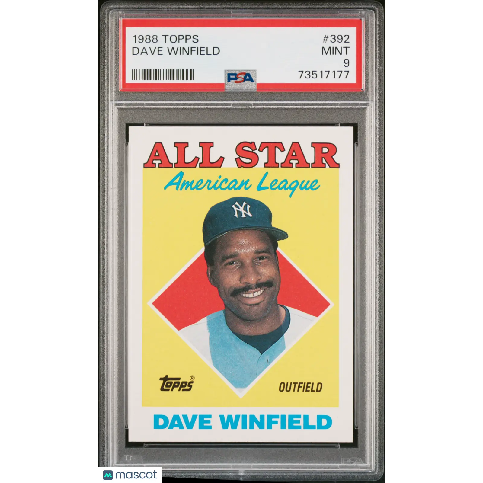 Dave Winfield PSA 1988 Topps Baseball #392 9 73517177