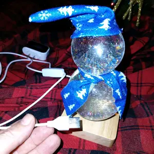 Resin Snowman Lamp