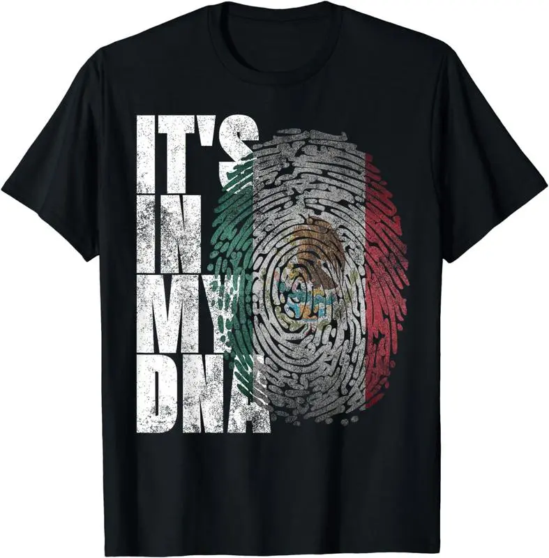 It's In My DNA Mexican Shirt, Mexico Flag Tee, Proud Hispanic Tshirt, Unisex Casual Cotton Graphic
