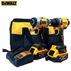 Dewalt DCF805 Brushless Impact Drill And DFC850 Impact Driver Combo Kit, Equipped With Dual Batteries Charger And Storage Bag, Ideal For Household Maintenance Construction Assembly And Metal Fastening Work With Powerful Torque Adjustable Speed Performance