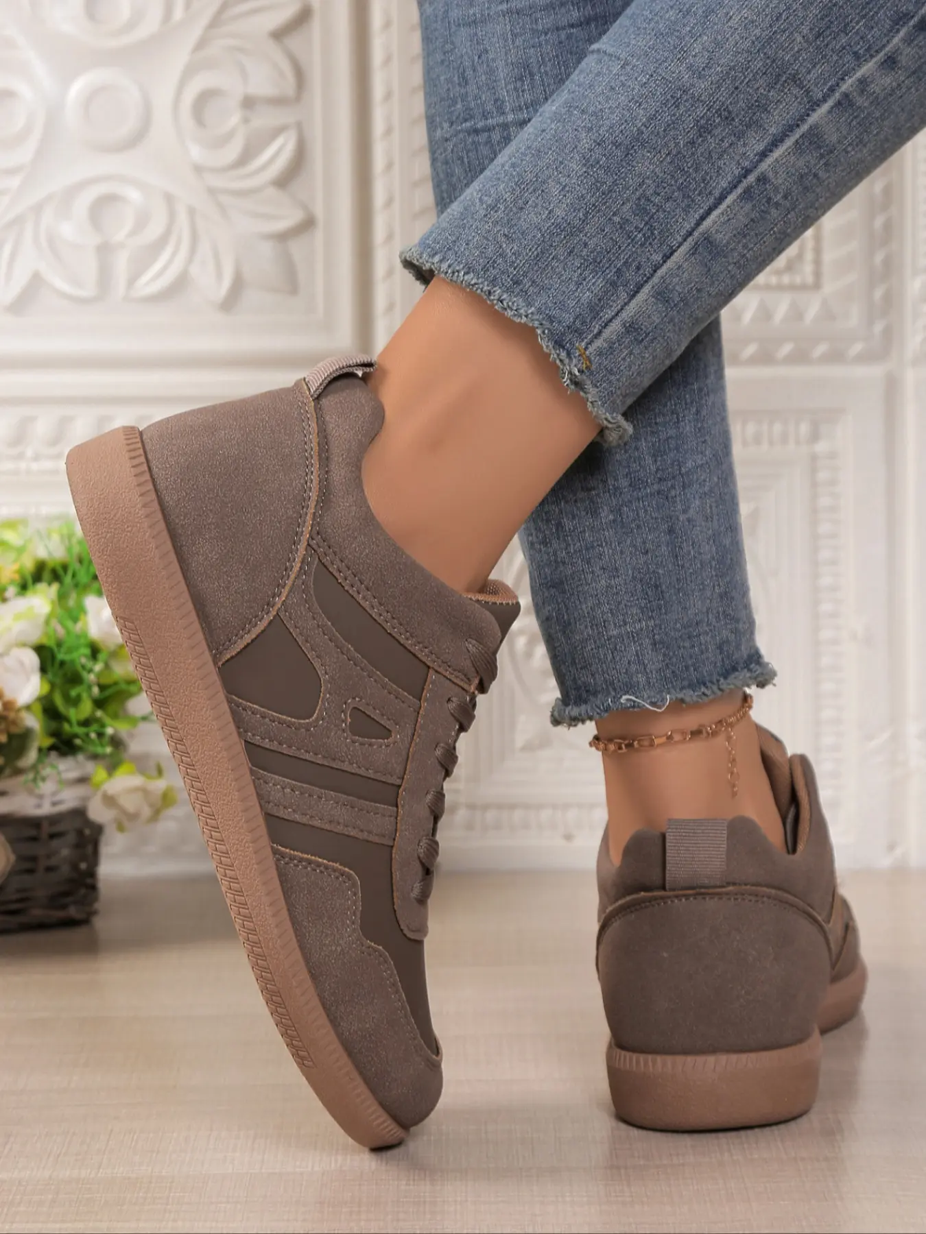 Women's High-Top Training Sneakers, Spring & Fall Casual Comfortable Shoes, Fashion Versatile Low Top Sports Footwear, Fashion Walking Sneakers