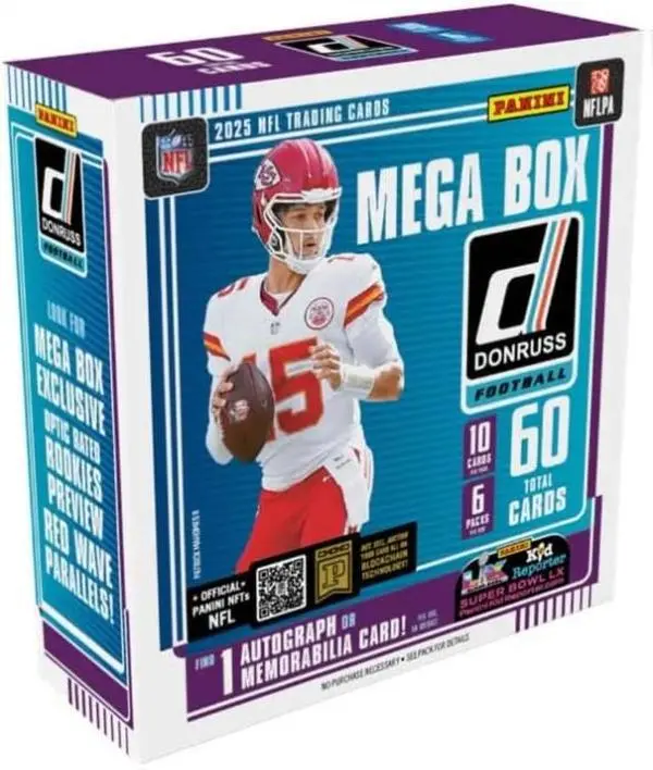 2025 Donruss Football Trading Cards Mega Box