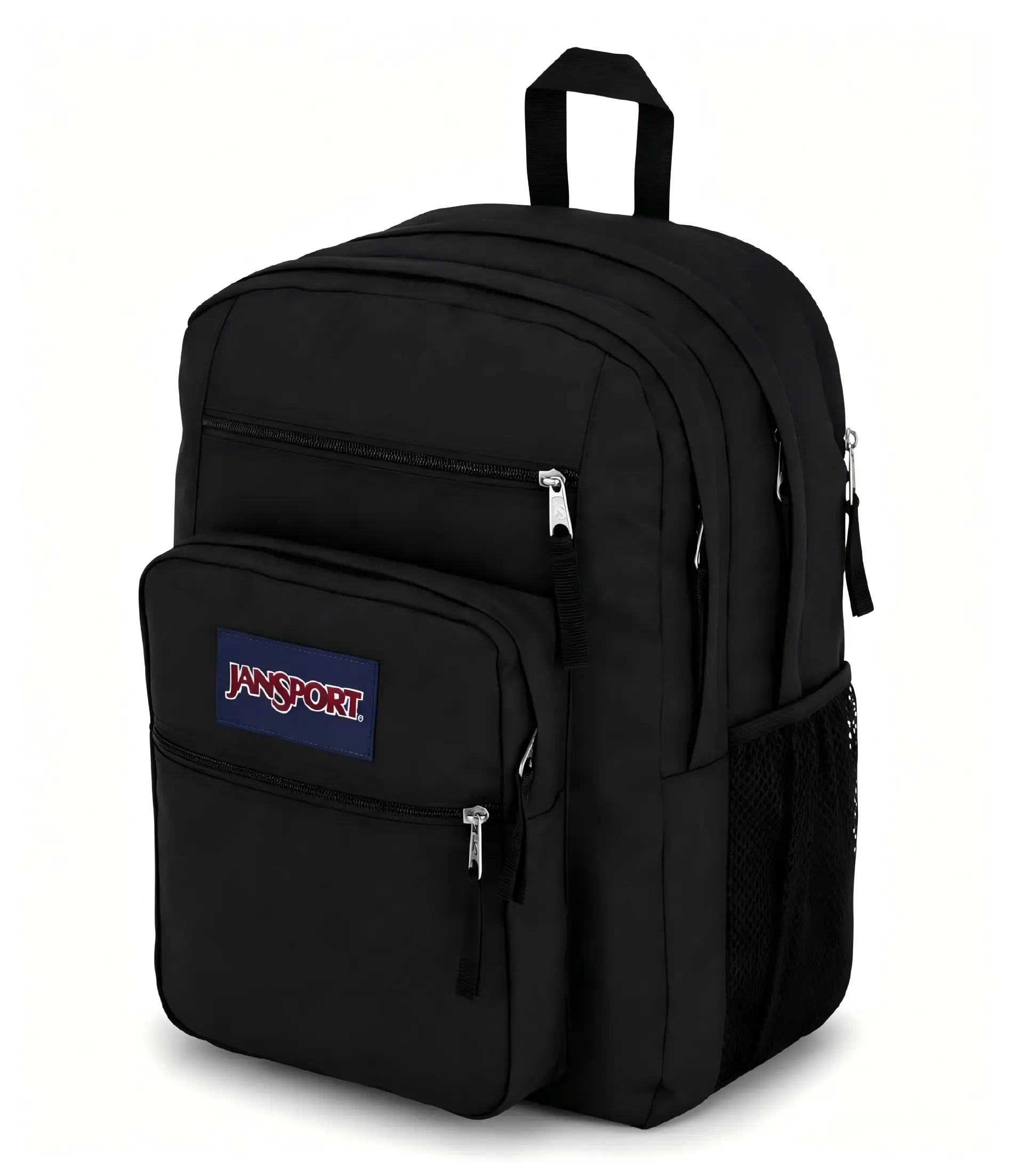 JanSport Sports Laptop Backpack features dual compartments, ergonomic shoulder straps, a 15-inch laptop compartment, and a carrying handle- Black