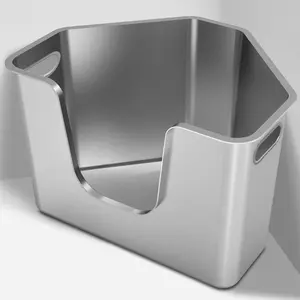 Ptlom High-Sided Cat Litter Box - Corner Cat Litter Box