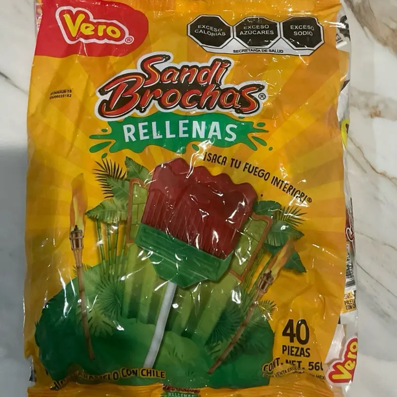 Sandi brochas rellenas watermelon lollipop