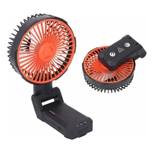 Portable Magnetic Clip-on Fan, 5200mAh Battery Powered Turbo Fan with 75° Shaking Head, Multifunctional Cooling Fan for Home Office Outdoor