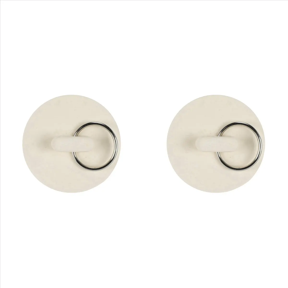 2X 1 1/2in White Rubber Wash Basin Bathtub Plug Sink Plug Drain Pipe Plug Sink Plug Water Plug